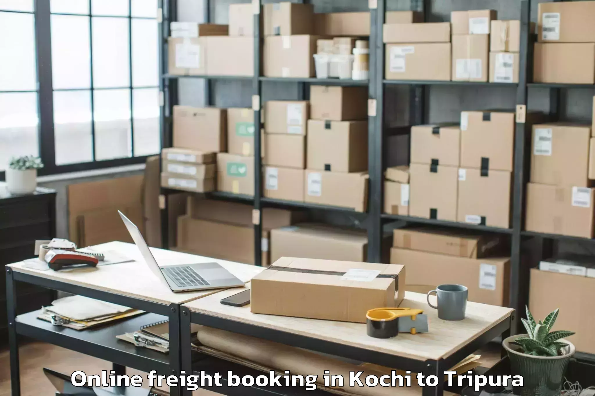 Reliable Kochi to Manughat Online Freight Booking